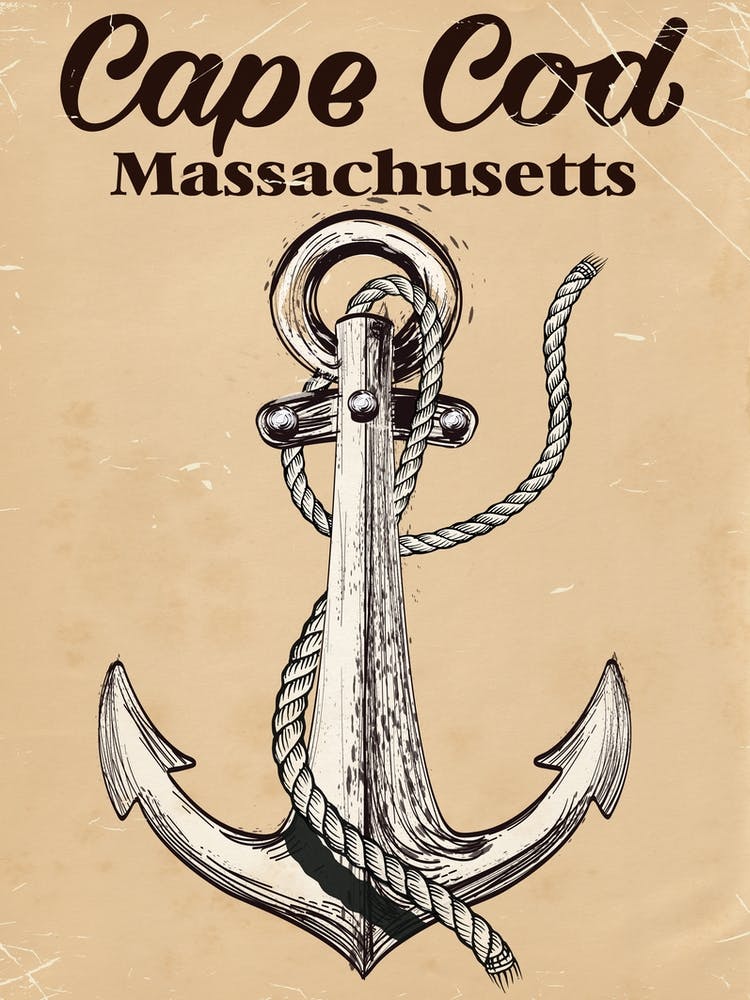 Cape Cod Massachusetts Nautisches Reiseplakat