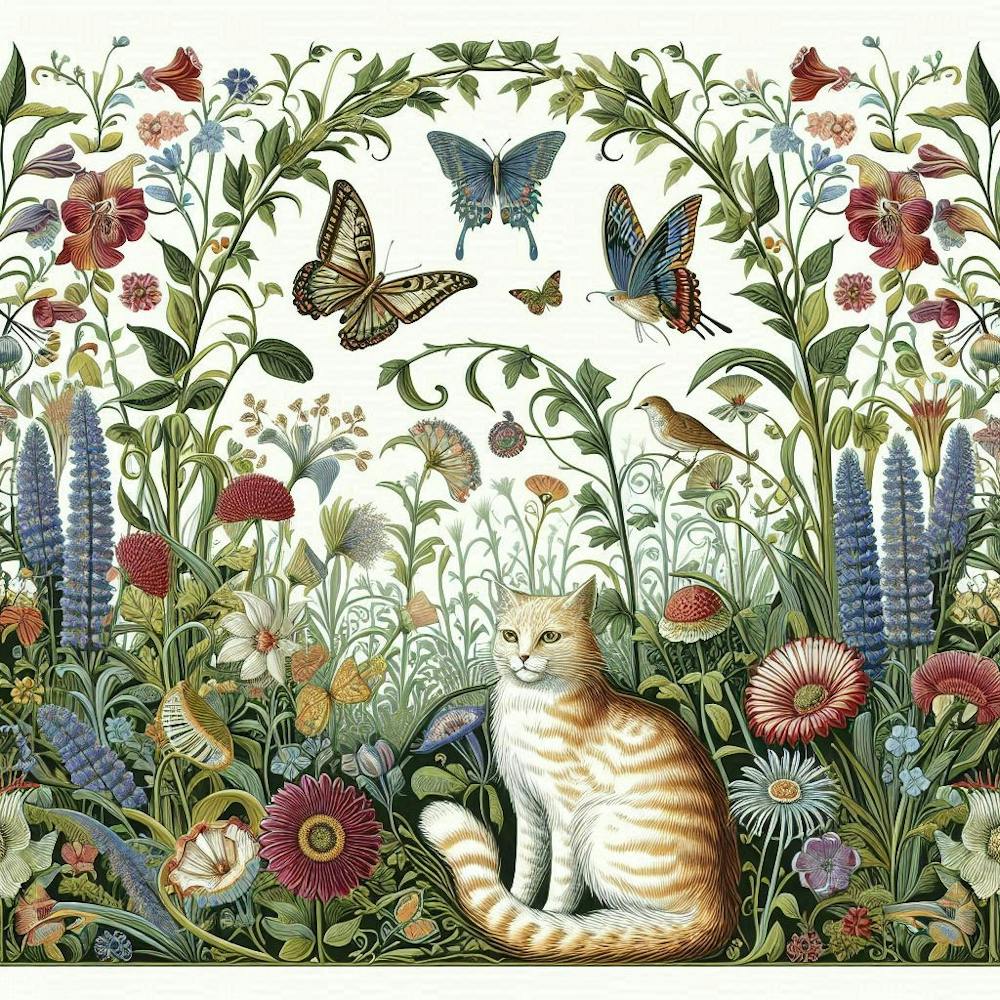 Cat In The Garden 4