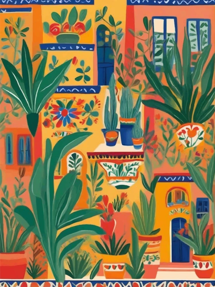 Mexican House, colorful painting