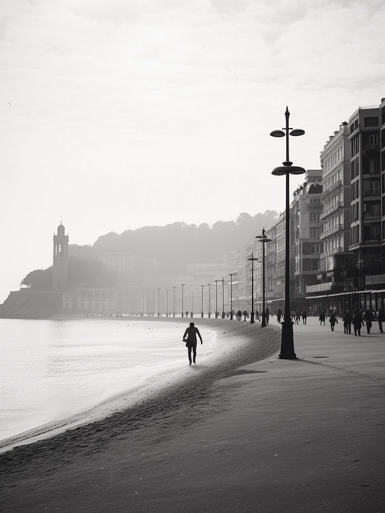 San Sebastian, Spain, Black And White Analogue Photography 1