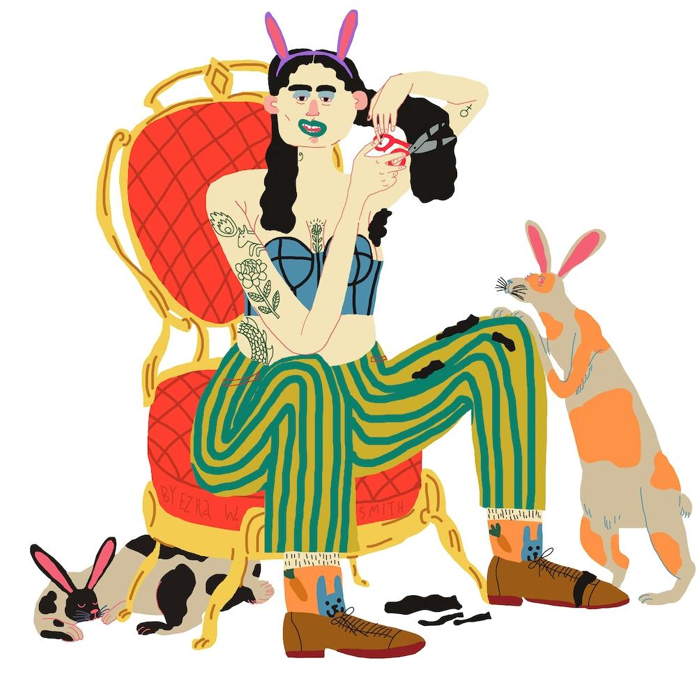 Cutting Your Hair And Two Bunnies Square