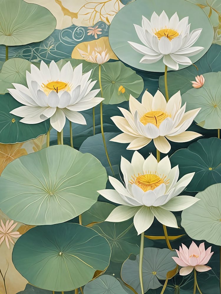 Abstract Lotus Lily Pond