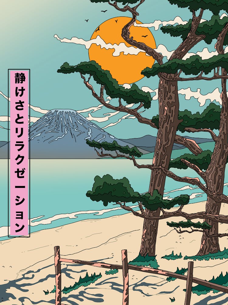 Ruhe und Entspannung Traditionelle Japan Kunst
