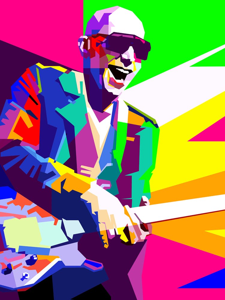 Joe Satriani Rock Guitar Instrumental Pop Art Wpap