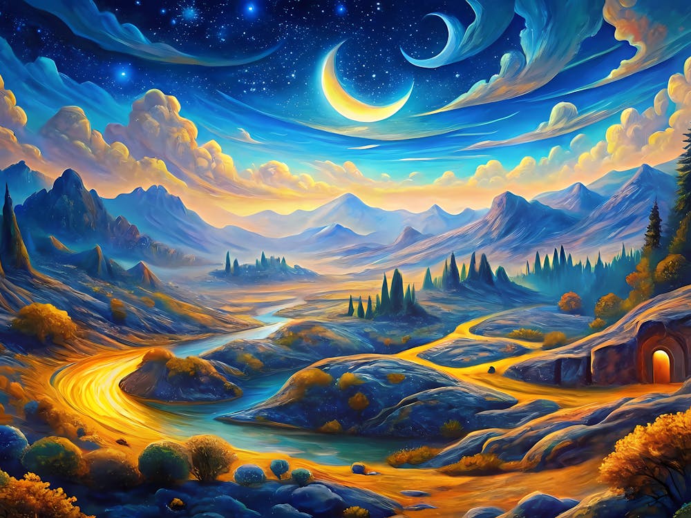 van gogh Night In The Valley