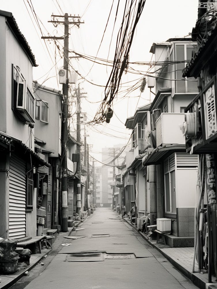 Seoul, South Korea, Black And White Old Photo 2