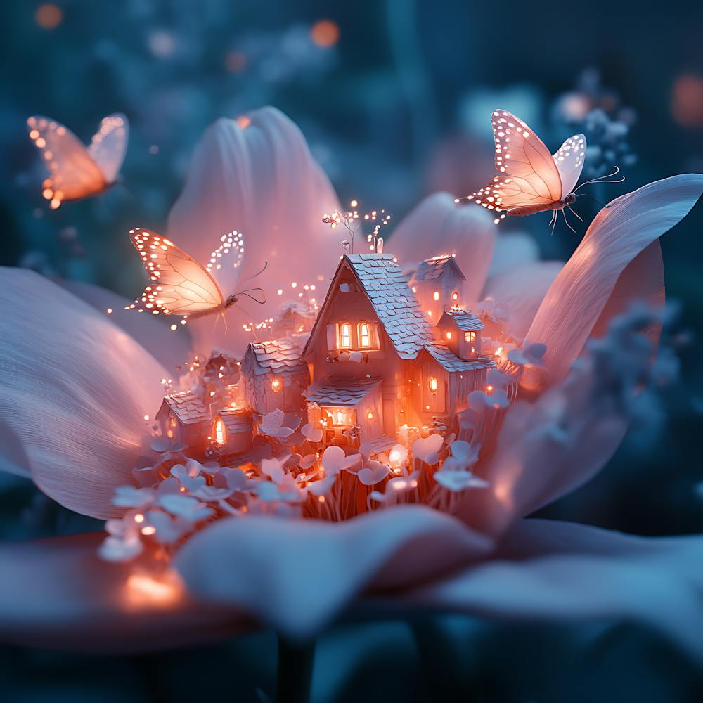 Fairy House On A Flower