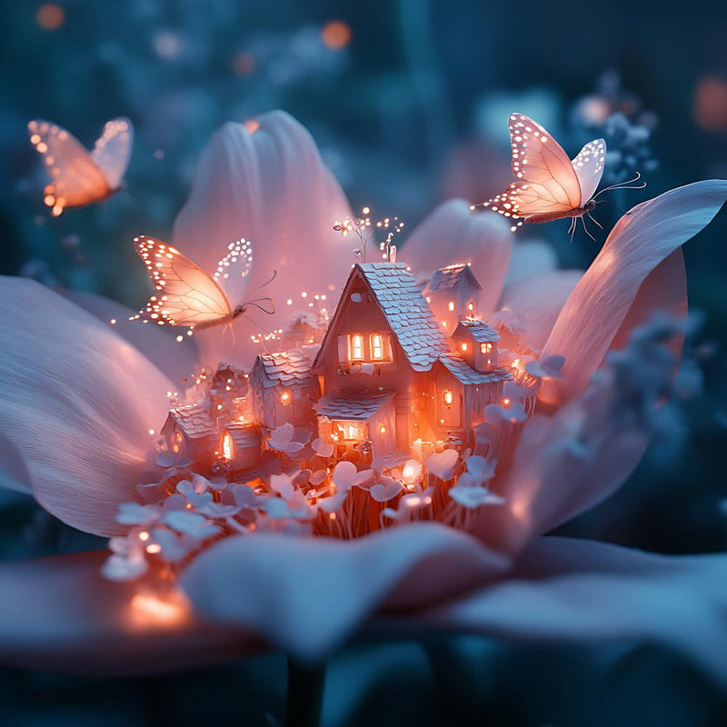 Fairy House On A Flower