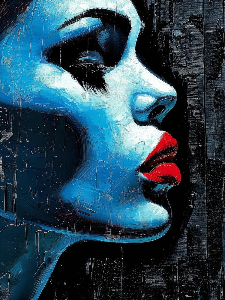 Blue Woman Canvas Print