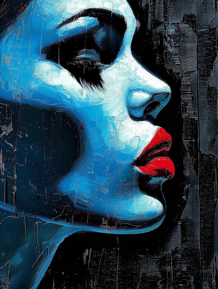 Blue Woman Canvas Print