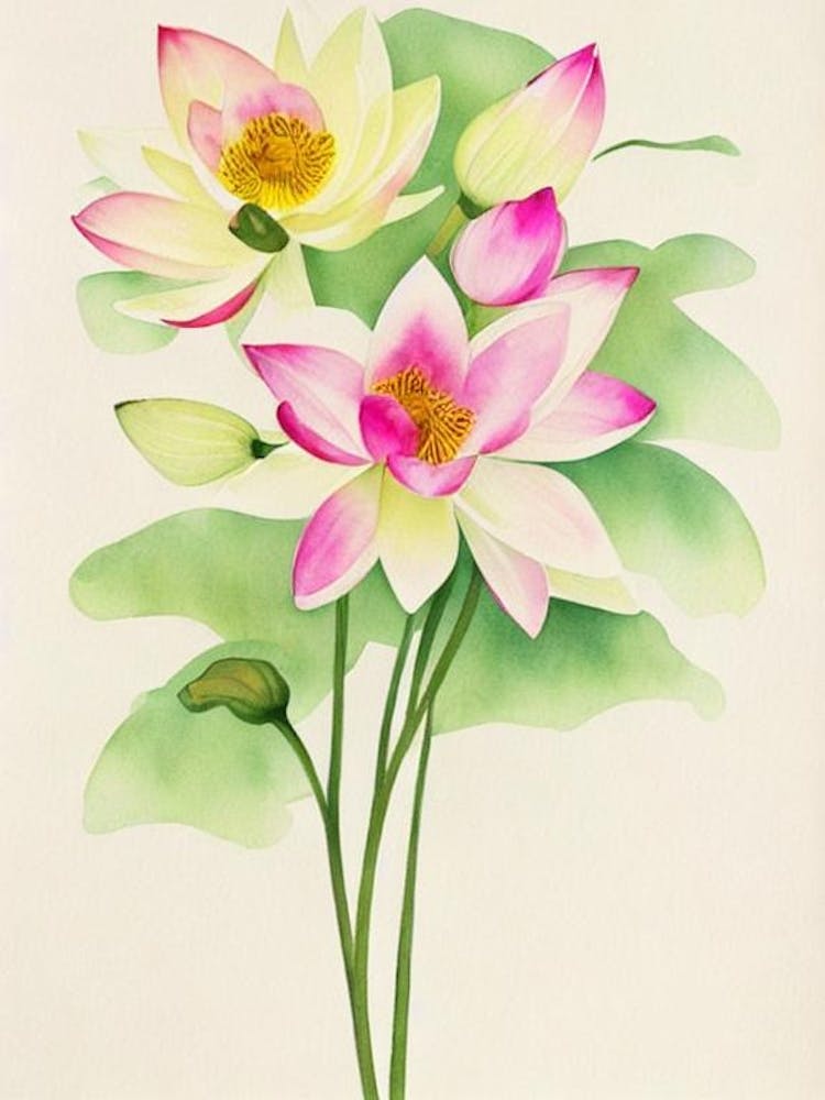 Lotus Vintage Flowers Flower
