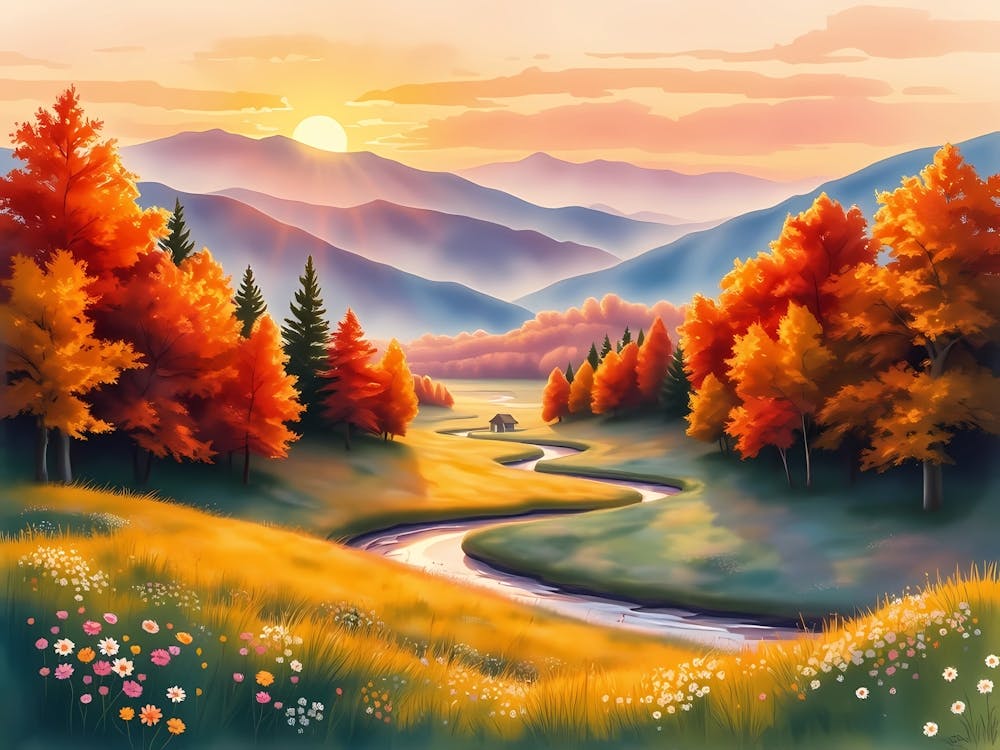 Autumn Landscape Painting 1