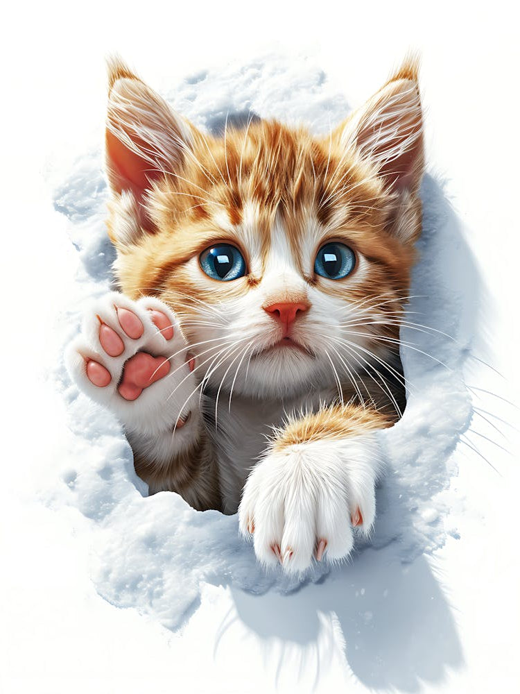 Kitten In The Snow