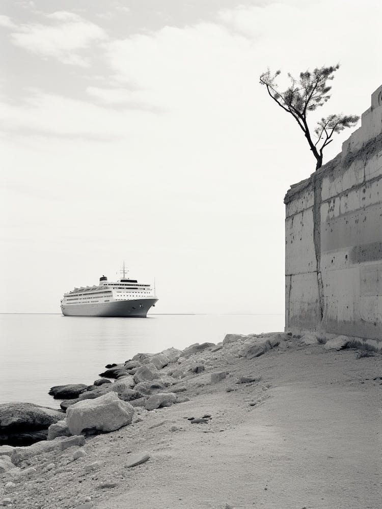Civitavecchia, Italy, Black And White Photography 1