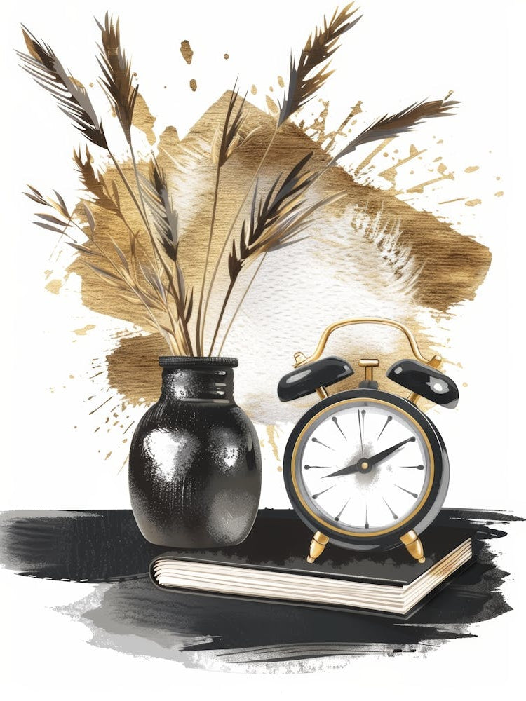 Alarm Clock And Book