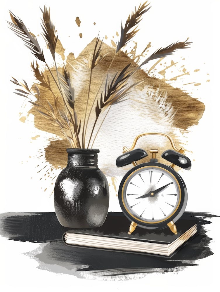 Alarm Clock And Book