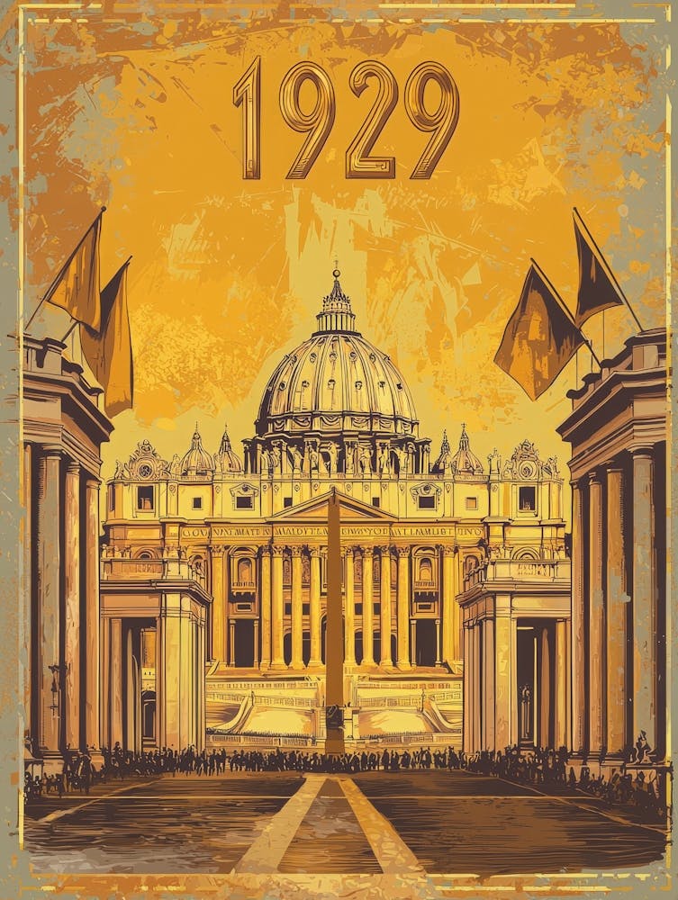 Aihrgdesign A Vintage Historical Poster Celebrating Vatican C 1f3df6f5 09da 4593 A1a3 352409d4524e 2
