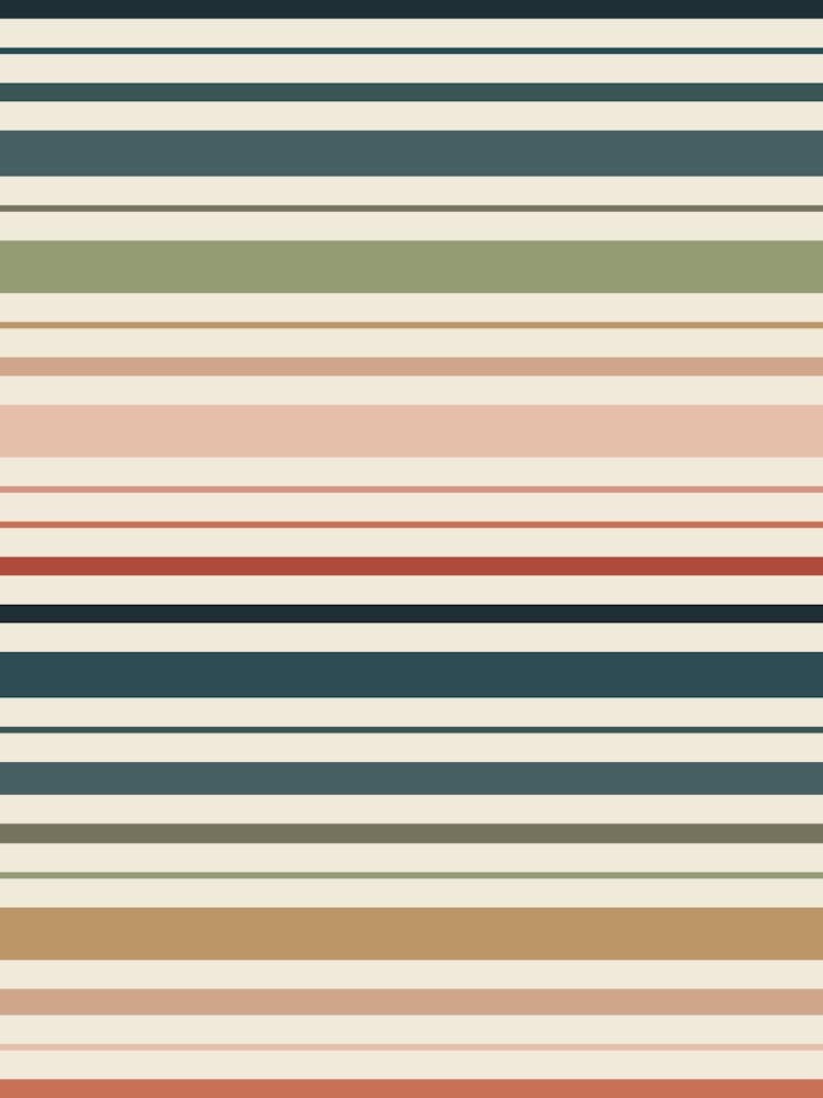 Green Boho Stripes