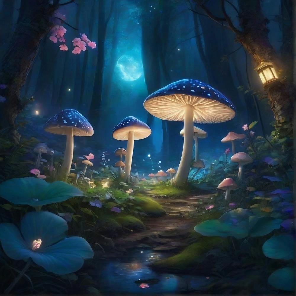 Mushrooms In The Forest