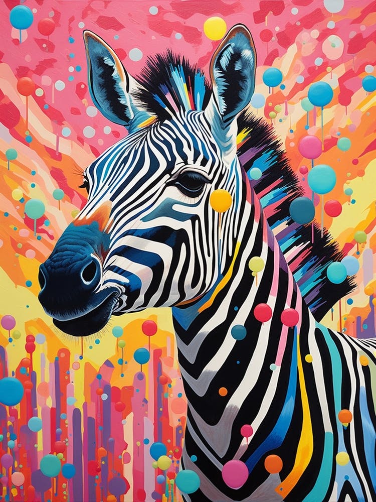 Rainbow Dotty Zebra 2