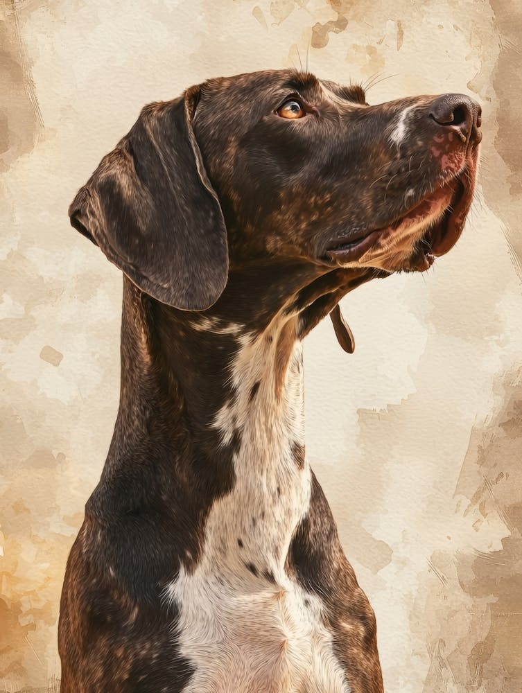 German Shorthaired Pointer.Generated AI. 2