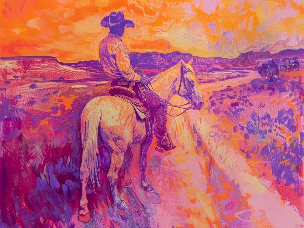 Cowboy Painting Dodge City Kansas 1