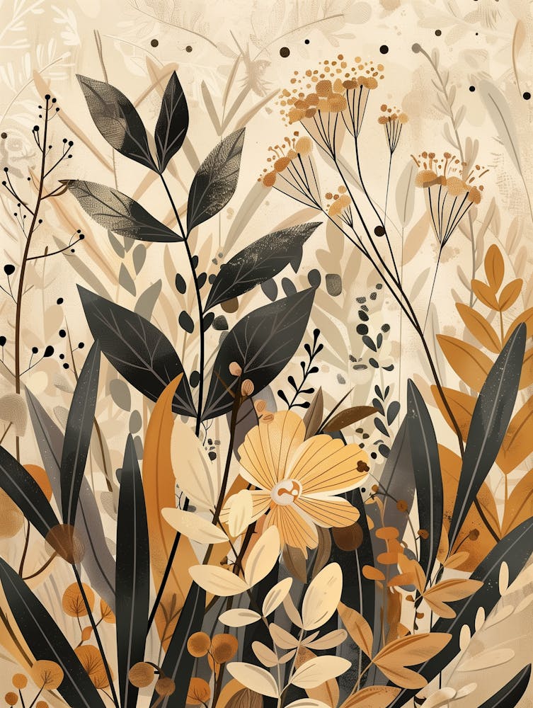 Abstract Flower Painting