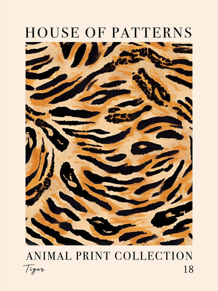 House Of Patterns Tiger Animal Print Pattern 6