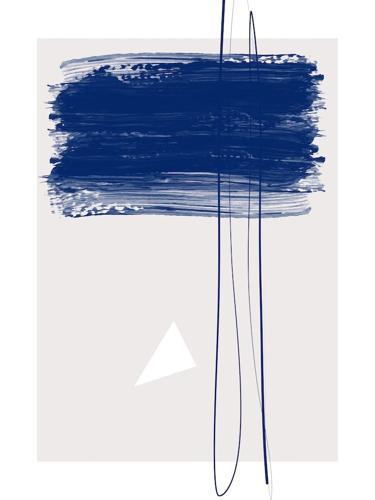 Blue Brushstrokes Print