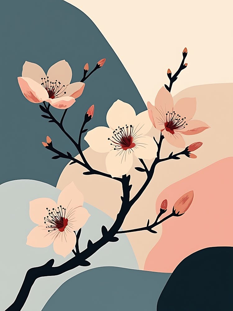 Subtle Wildflower Study in Soft Neutrals