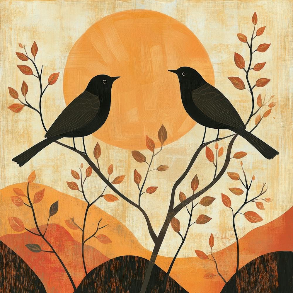 Birds In The Sky Canvas Print