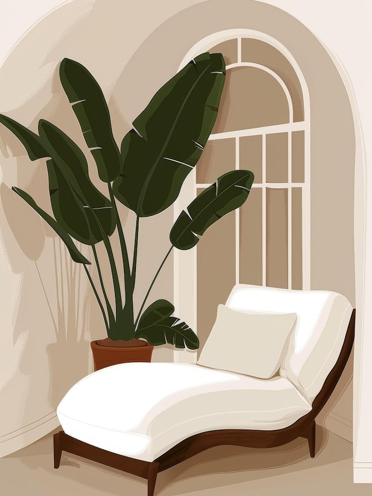 Lounge Chair In Front Of Window