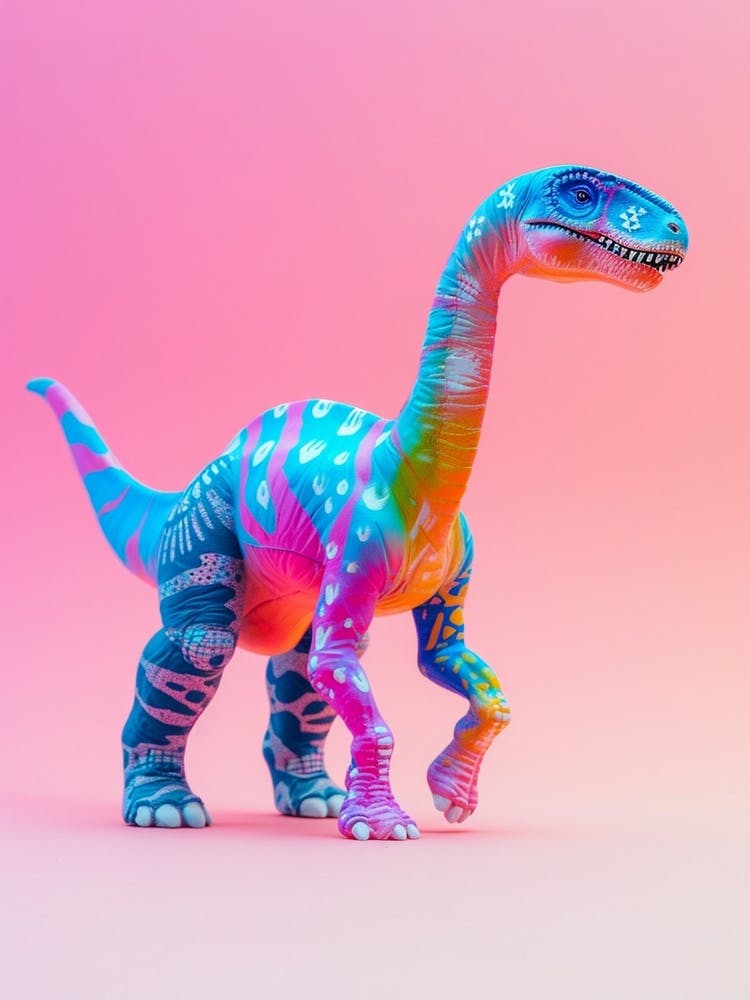 Pattern Pastel Toy Dinosaur 2