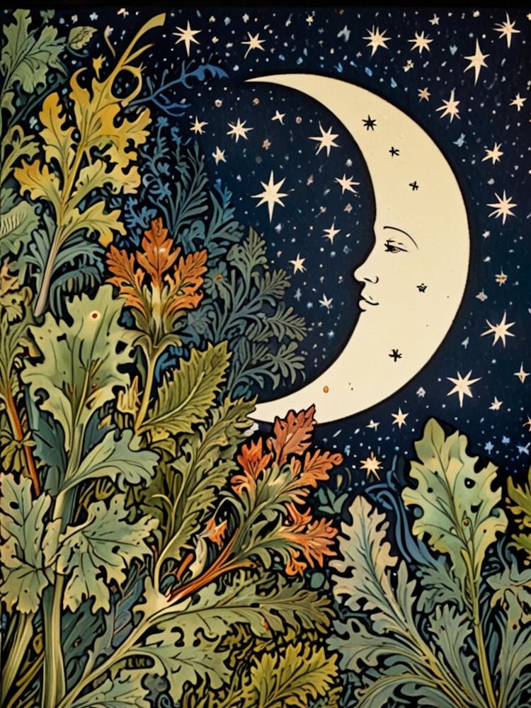 William Morris Moon And Stars 12
