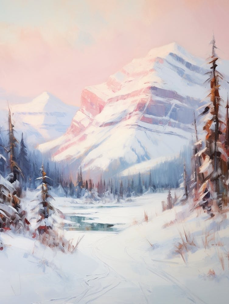 Dreamy Winter Painting Banff Canada 2