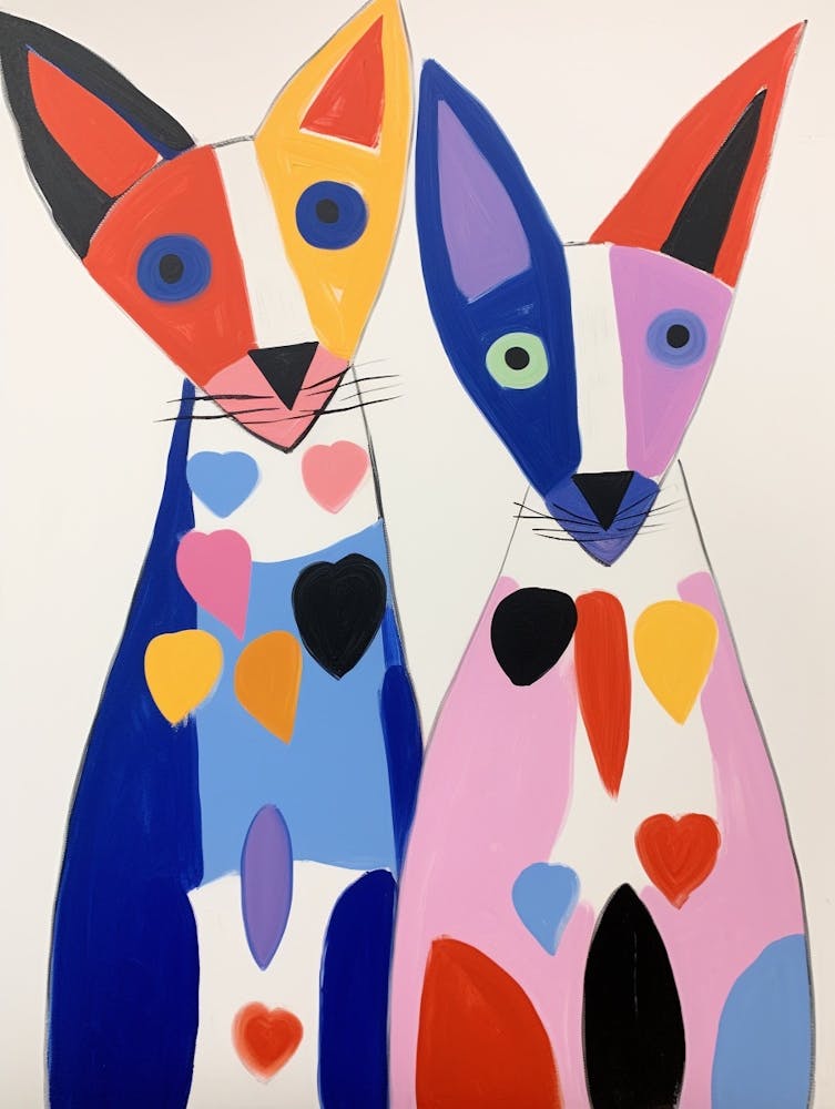 Colourful Kids Animal Art Fox 2