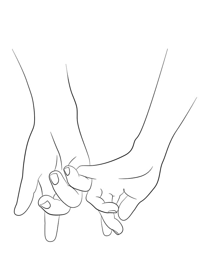 Hands Pinky Promise Line