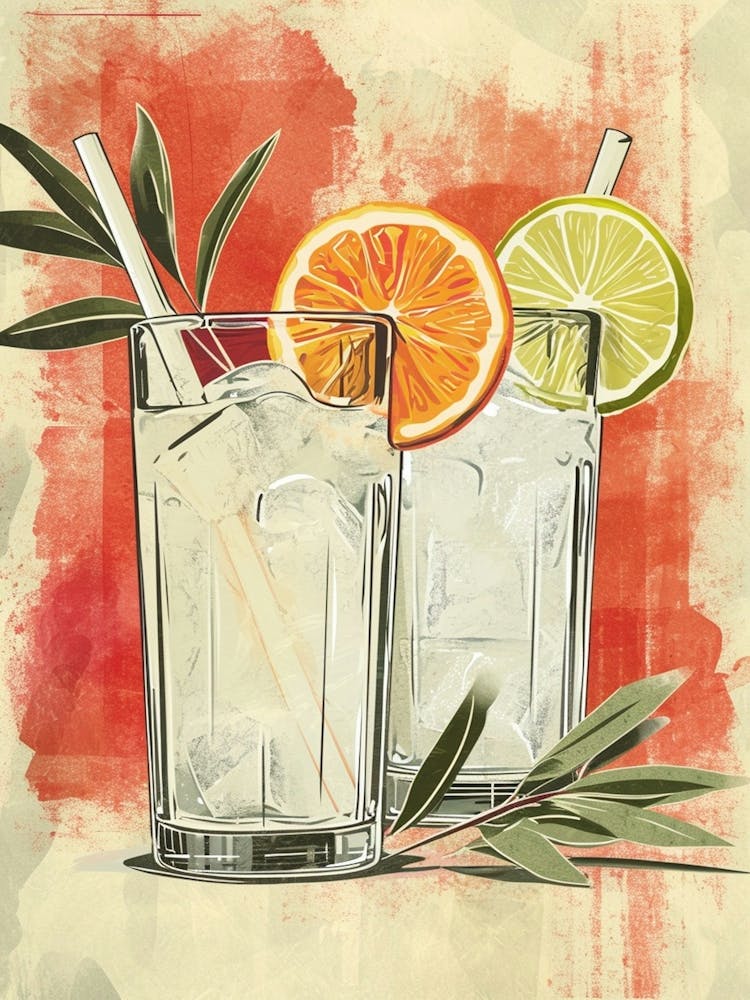 Tom Collins Watercolour Inspired Illustration 1