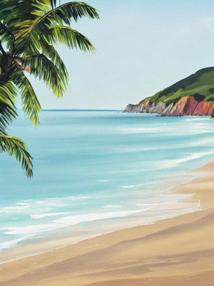 Blackpool Sands, Devon Illustration Contemporaine 1