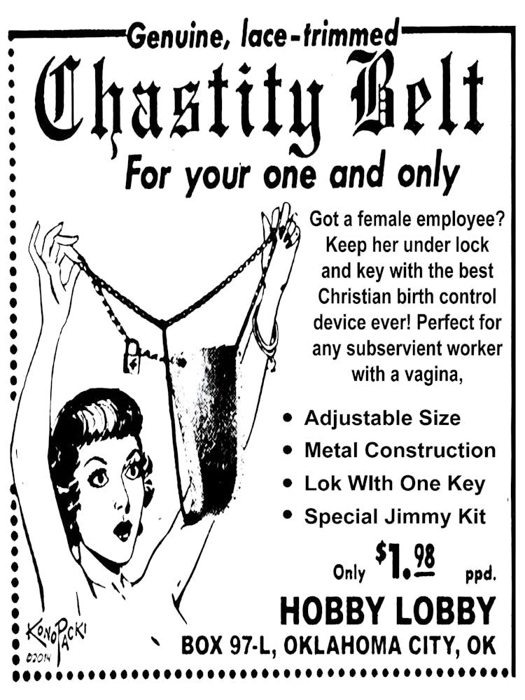 Chastity Belt For Your One And Only, Funny Vintage Advertising Poster