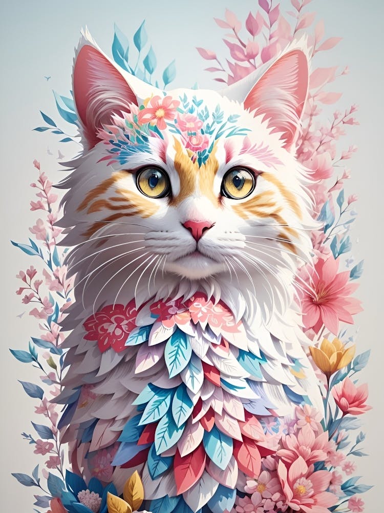 Floral Cat