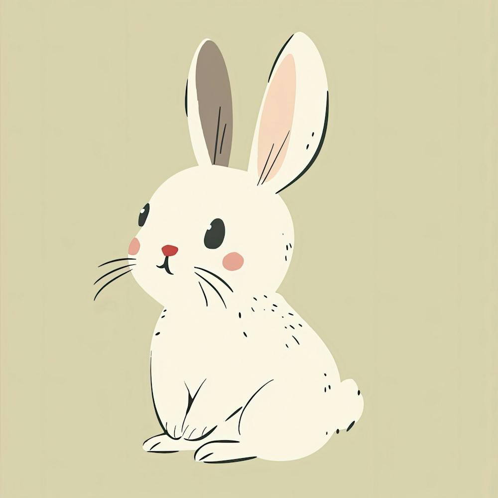 Charmante Illustration Hase 3