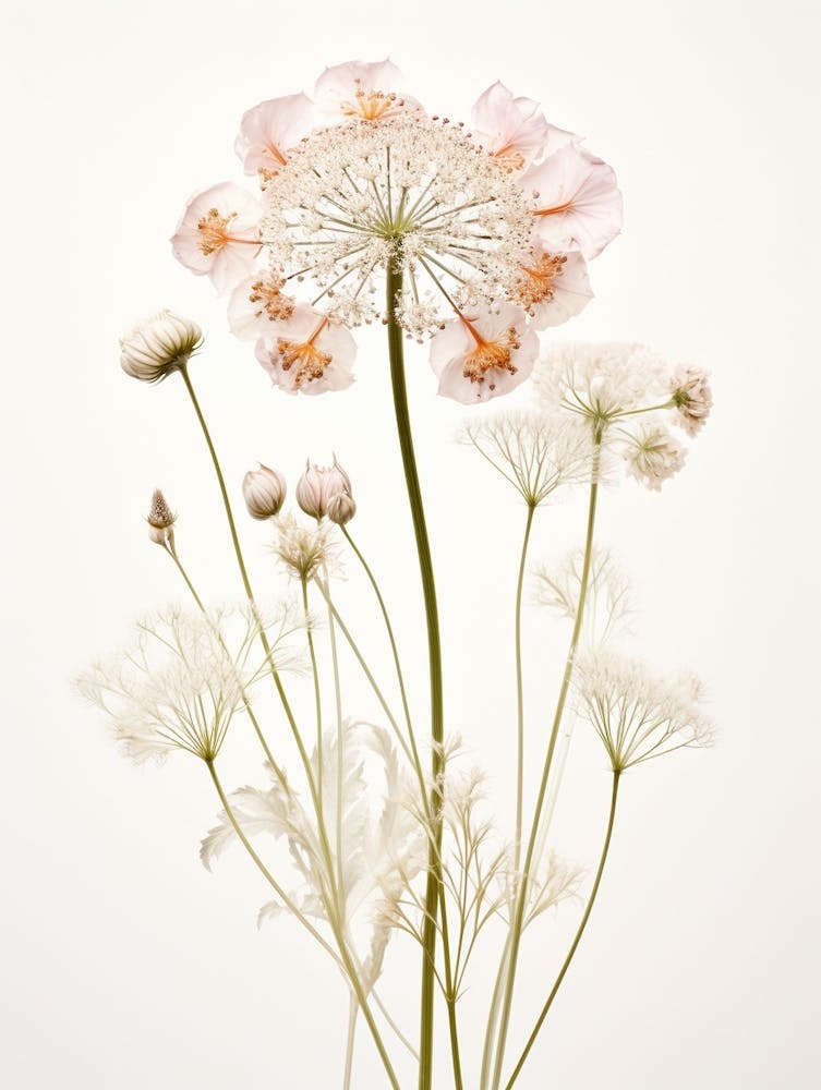 Pressed Wildflower Botanical Art Queen Annes Lace 2