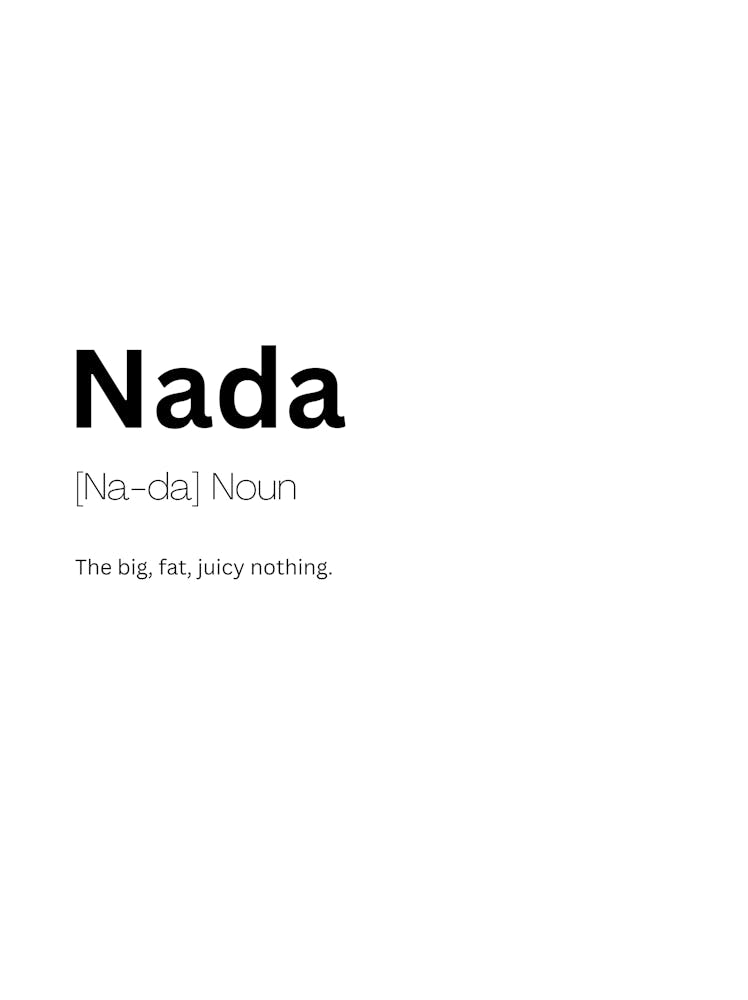 Nada Definition Meaning