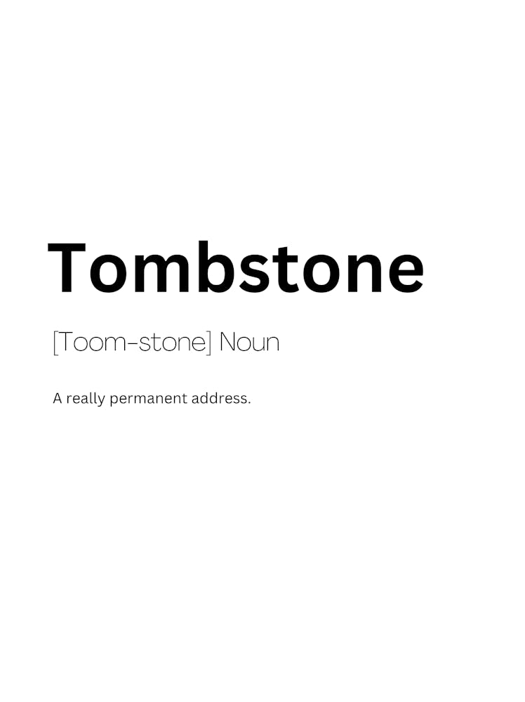 Tombstone Definition Meaning