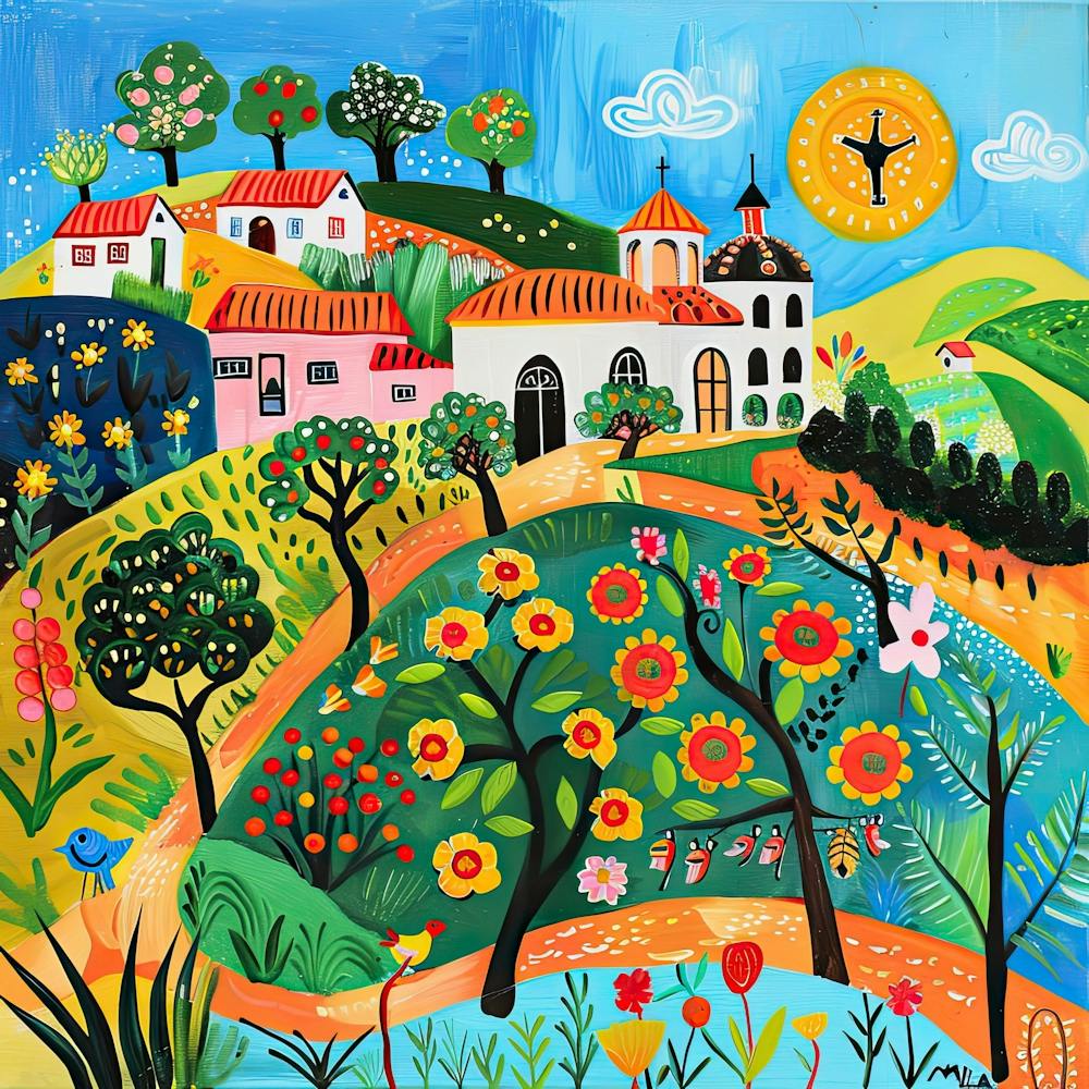 Kids Travel Illustration Spain 1