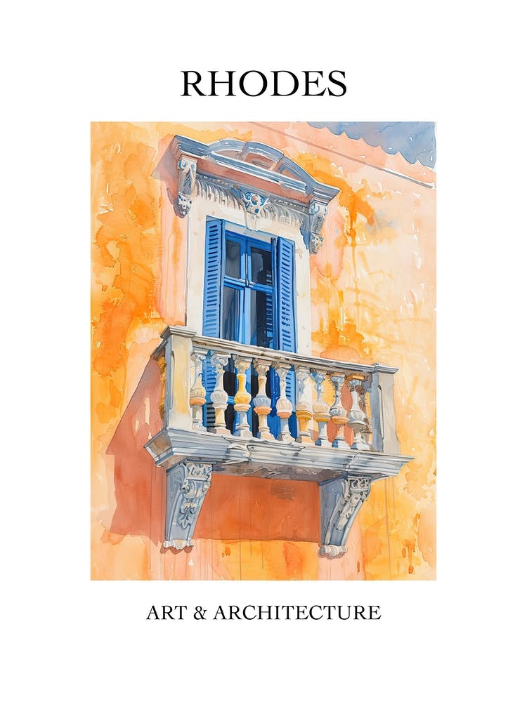 Rhodes Travel And Architecture Poster 4