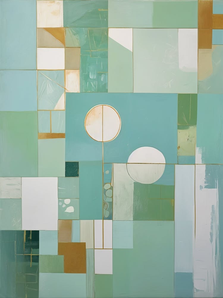 Tropical Ocean Blue Abstract no3