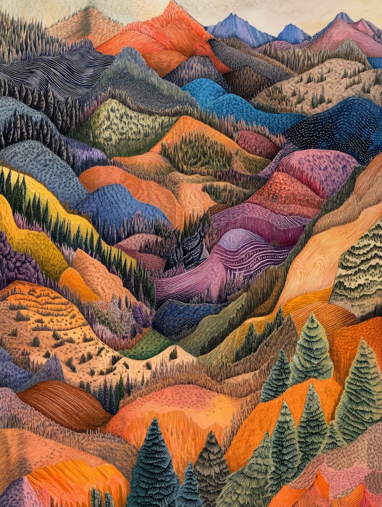 Colorful Mountain Landscape 6