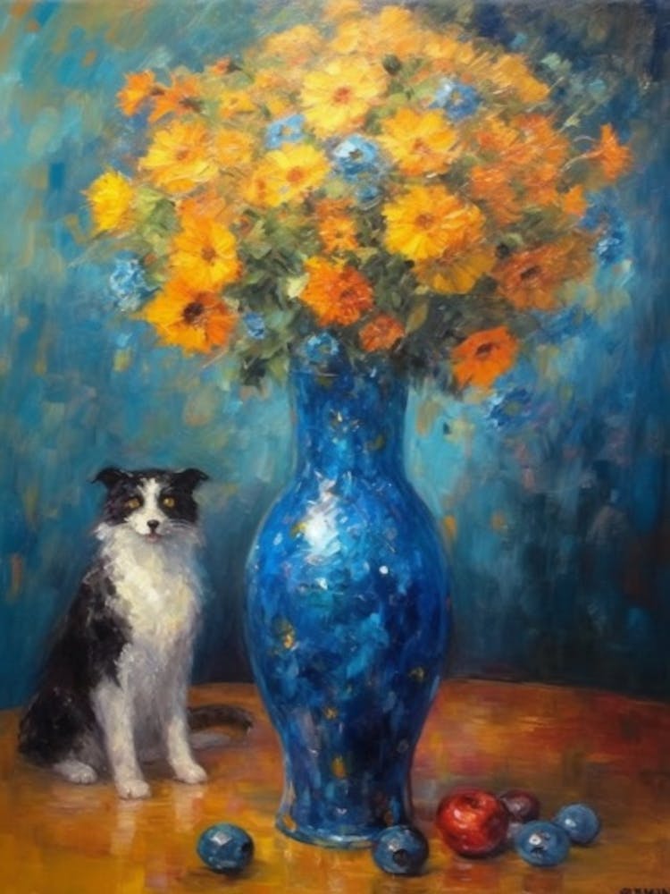 Delphinium With A Dog 3
